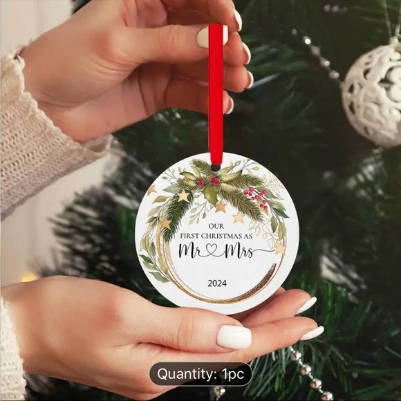 CHRISTMAS ORNAMENT - HIS OR HER GIFT, COUPLE GIFT, CHRISTMAS, DECOR, HOLIDAY - Picture 2 of 3